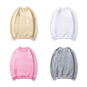 Sublimation Crewneck Sweatshirt Blank | 95% Polyester Unisex Adult Sweater for Sublimation | Wholesale Bulk Blank Crewnecks for Heat Press