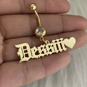 Name belly ring sales