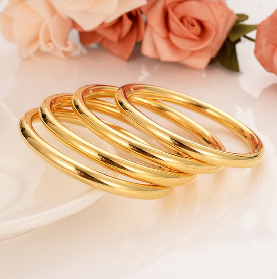 Gold leaf rubber bangles best sale