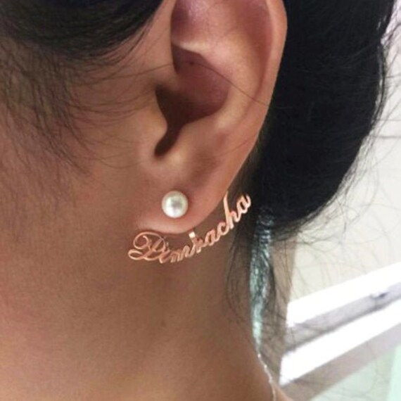 Name drop earrings online