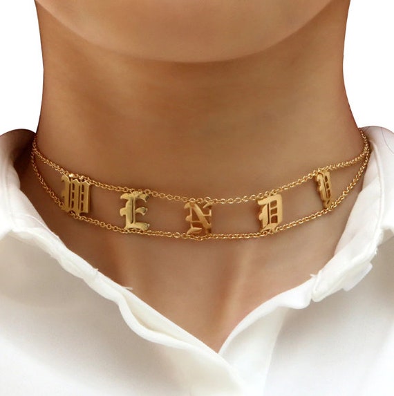 Etsy name outlet necklace choker