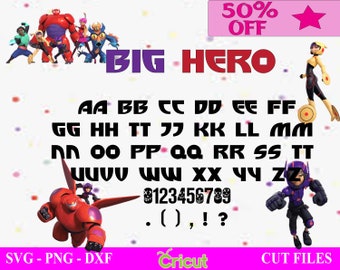 BIG HERO font svg,png,dxf , Big hero clipart, Big hero svg