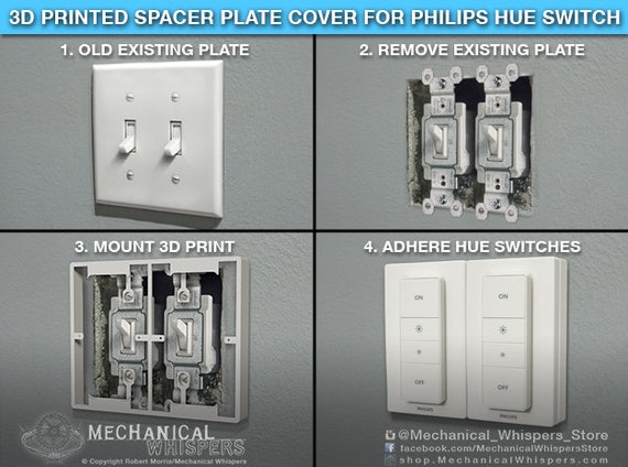 Hue Switch Plate 3D Printed Spacer Plate - Etsy