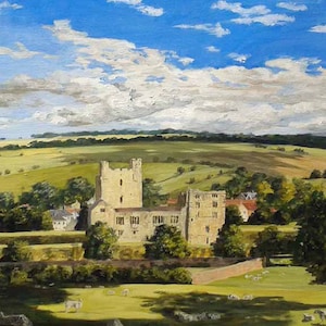 Helmsley Castle Print of North York Moors from original oil painting