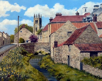 Helmsley Print of North Yorkshire from original oil painting