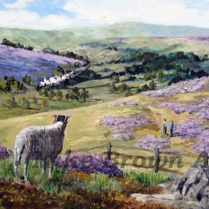 Moors Travellers print of North Yorkhire  Moors from original oil painting