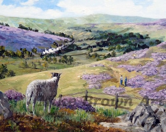 Moors Travellers print of North Yorkhire  Moors from original oil painting