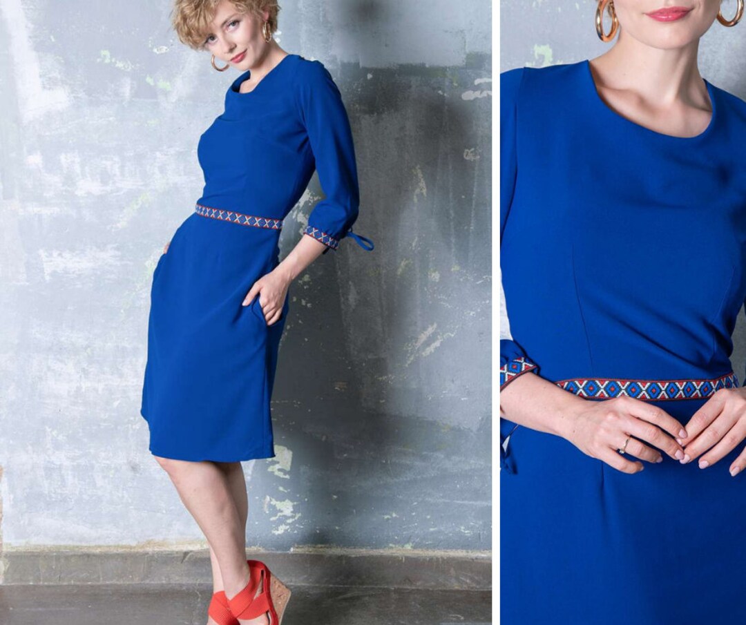 Navy Blue Boho Dress atelieryuwa.ciao.jp