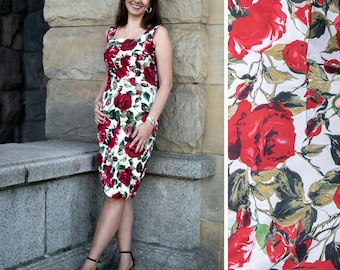 rose print dress