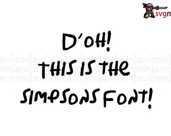 The Simpsons Alphabet SVG File, Simpsons SVG File, Simpsons Font, SVG Files for Cricut. Bart Simpson, Homer Simpson