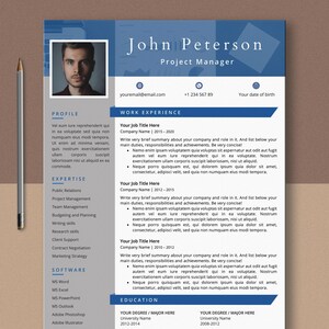 Professional Resume Template, Cover Letter, CV (Instant Download)