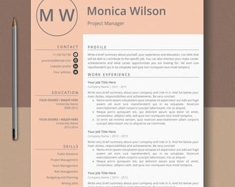 Professional Resume Template, CV Design (MS Word)