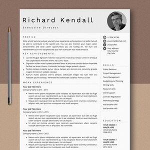 Sjabloon professioneel cv, executive, manager (MS Word, Pages)
