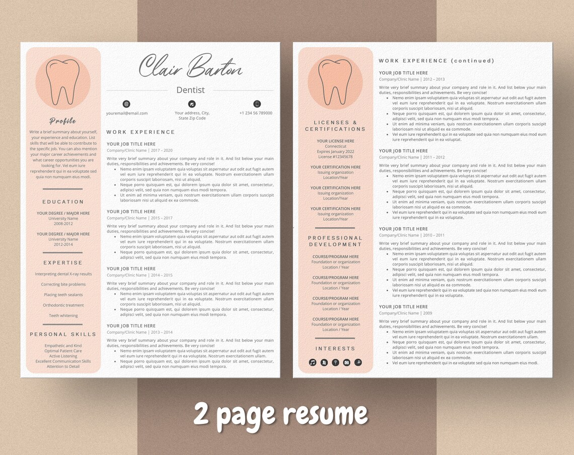 Dental Resume Template CV Template - Il 1140xN.2445674862 2u5j 