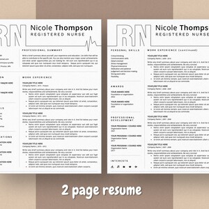 Two page nurse resume template