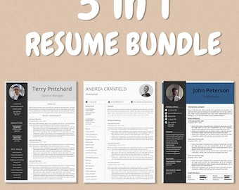 Resume Templates Bundle, 3 Modern CV Designs (Word & Pages)