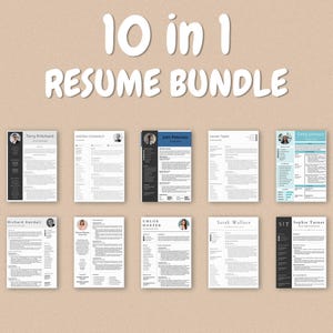 Resume Template Bundle | 10 Professional CV Designs (Instant Download)