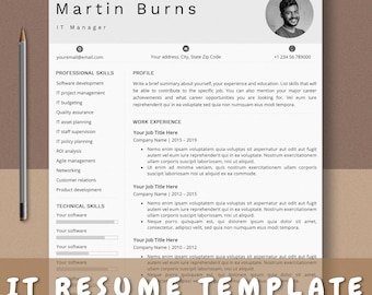 Professional Resume Template, Modern CV Design (MS Word)