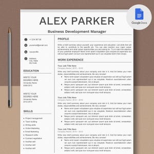 Google ドキュメントの履歴書テンプレート、カバーレター、参考文献（すぐにダウンロード可能）