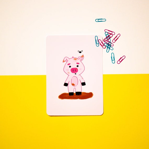 Giuseppe The Pig - Giclee Print - Art Print - Pig Gifts - Pig Lover - kawaii Print