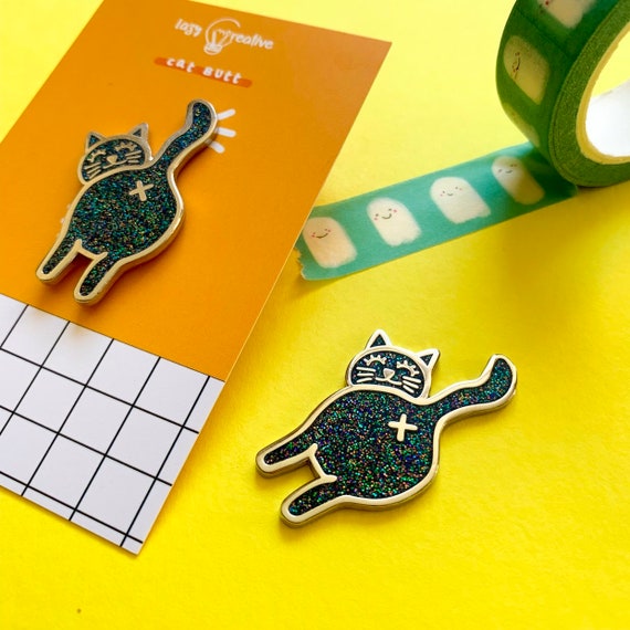 Cat Butt - Hard Enamel Pin - Halloween Pin - Cat Pins - Enamel Pin - Kawaii Pin