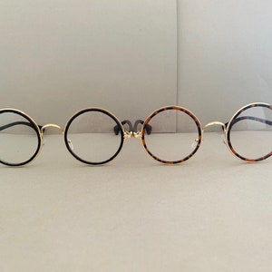 Vintage Chic Retro round tortoise gold Eyeglasses Frame Optical Eyewear Non-prescription Eyeglasses Frame with Clear Lenses for Women Men-39