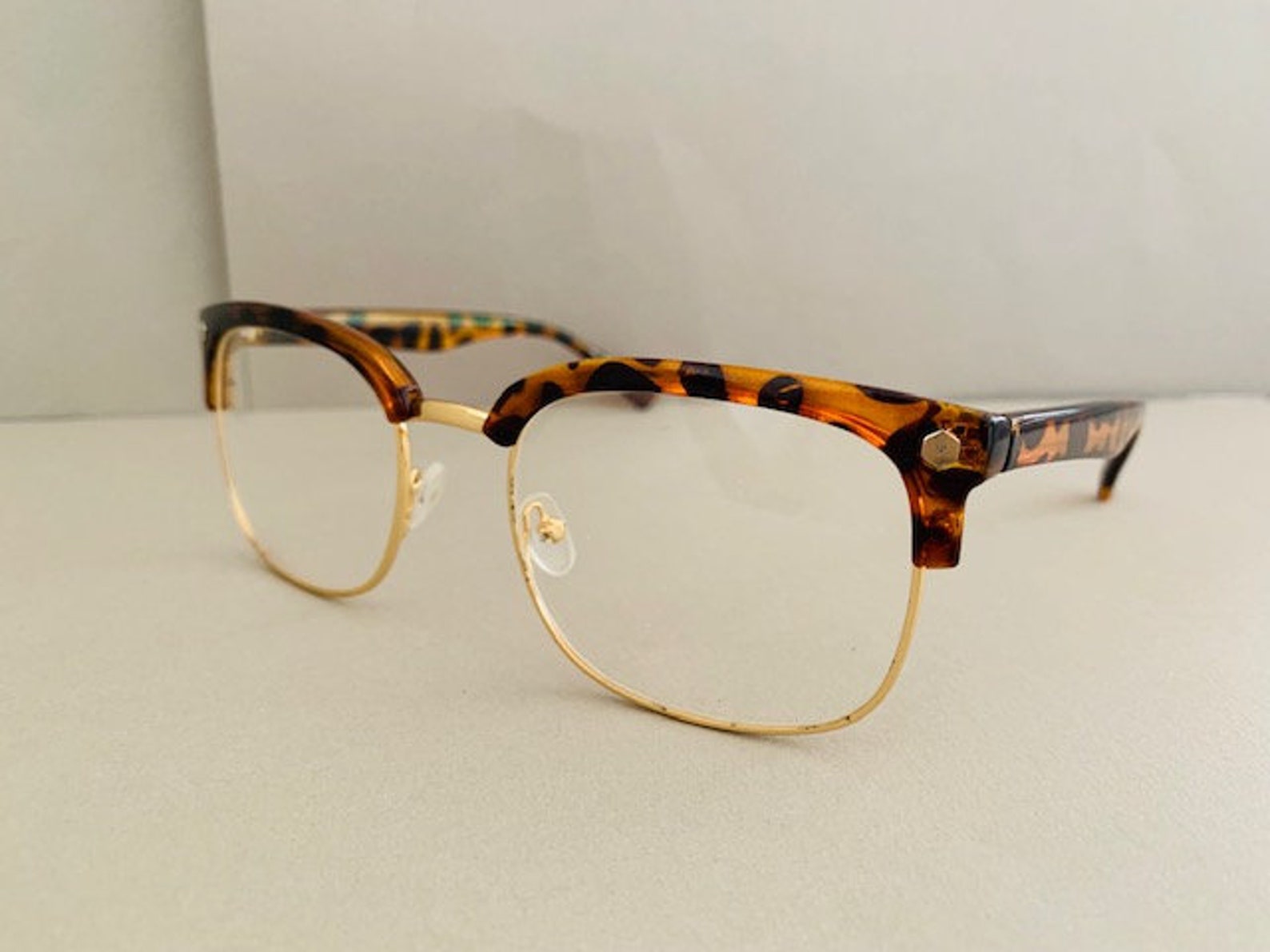 Vintage Chic Retro D Gold Eyeglasses Frame Optical Eyewear Etsy UK