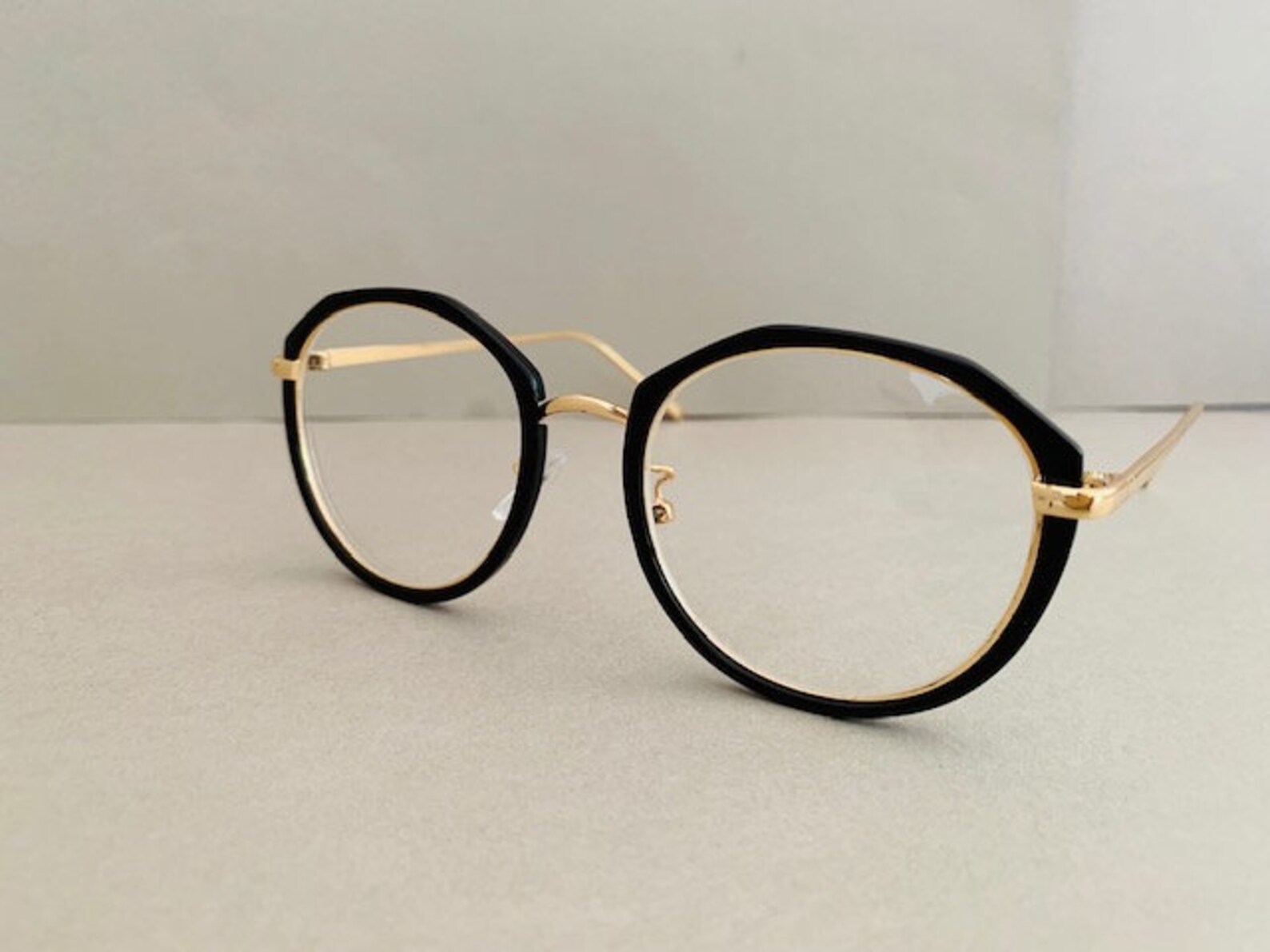 Vintage Chic Retro D Gold Eyeglasses Frame Optical Eyewear Etsy UK