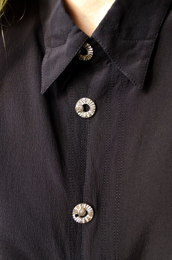 vintage GIANNI VERSACE blouse | Medusa buttons sh… - image 6