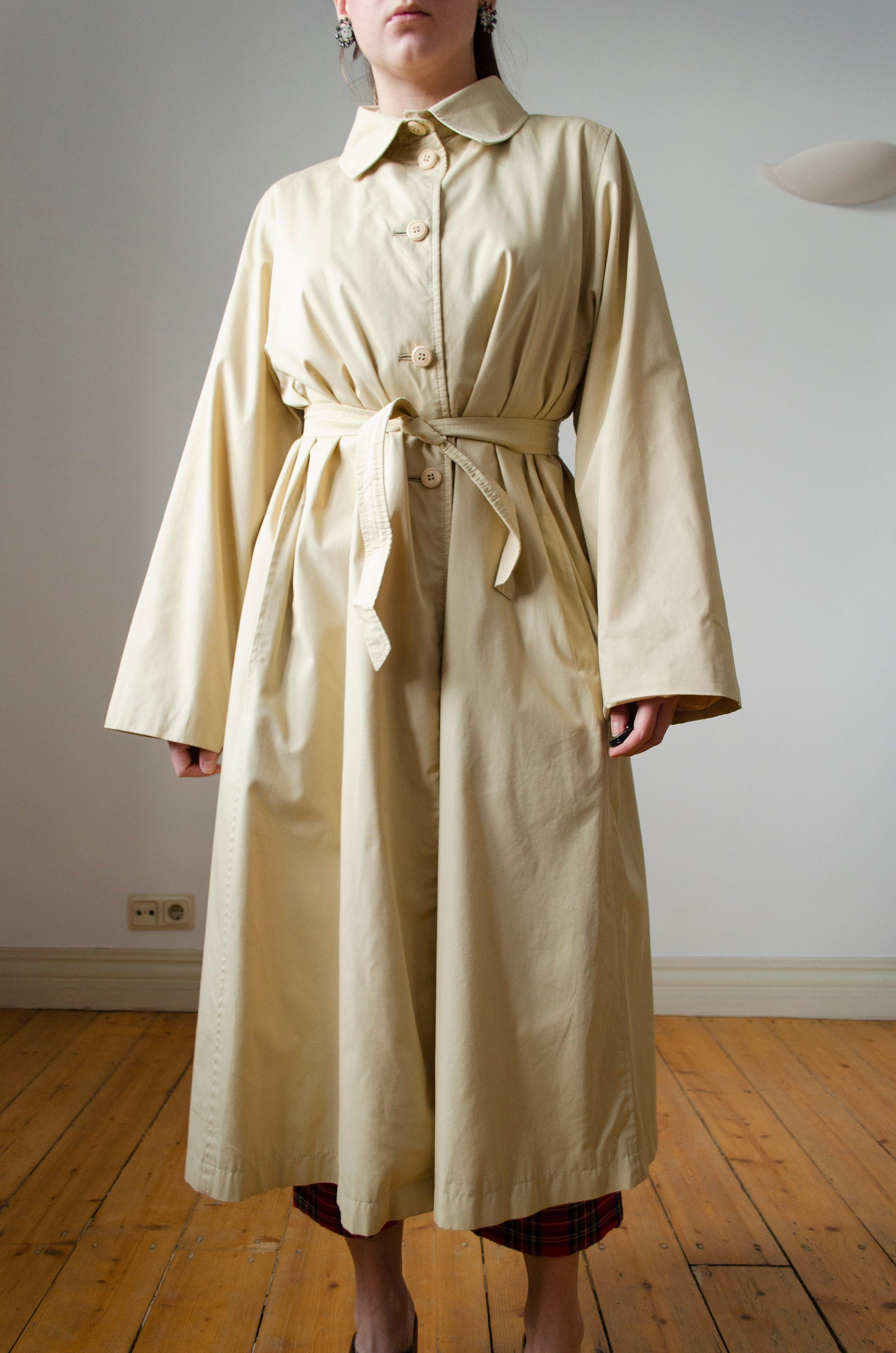 Veste Caban écossaise Liliane Burty 100% Laine - Taille 44 - Occasion Parfait état