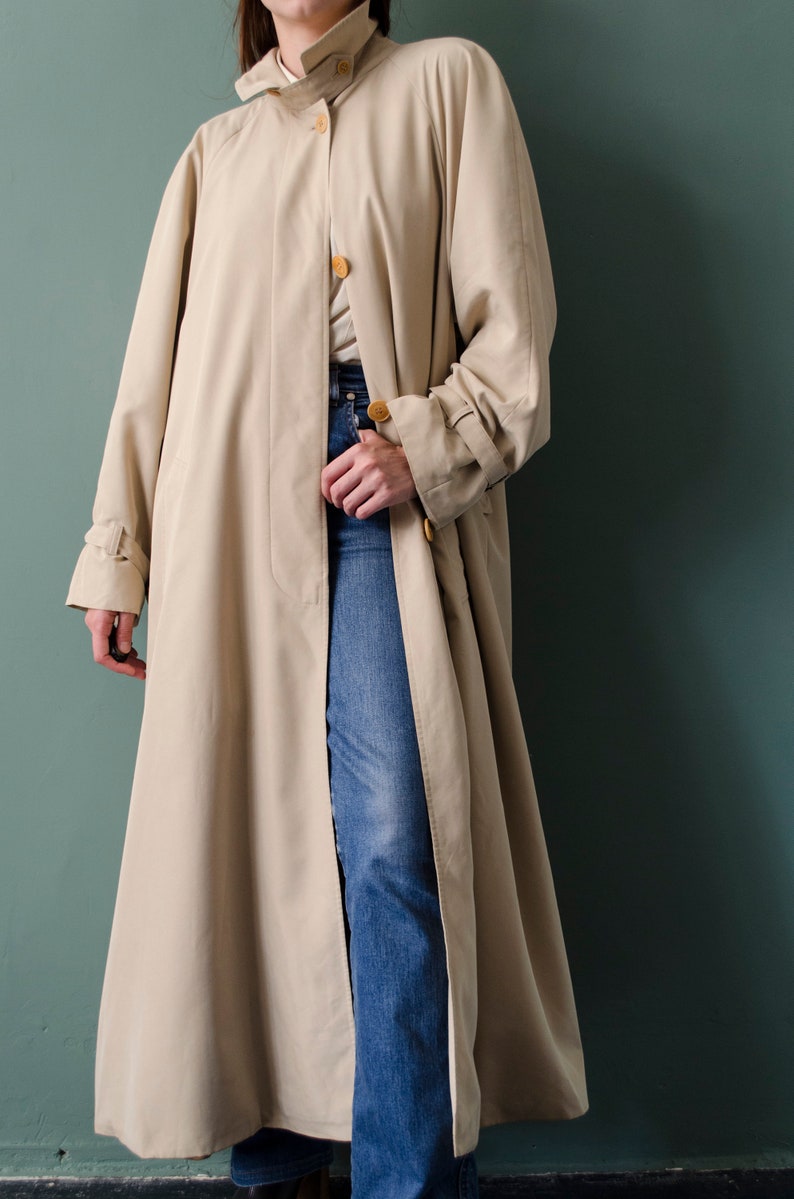 Aquascutum long women's coat vintage beige mac coat | Etsy