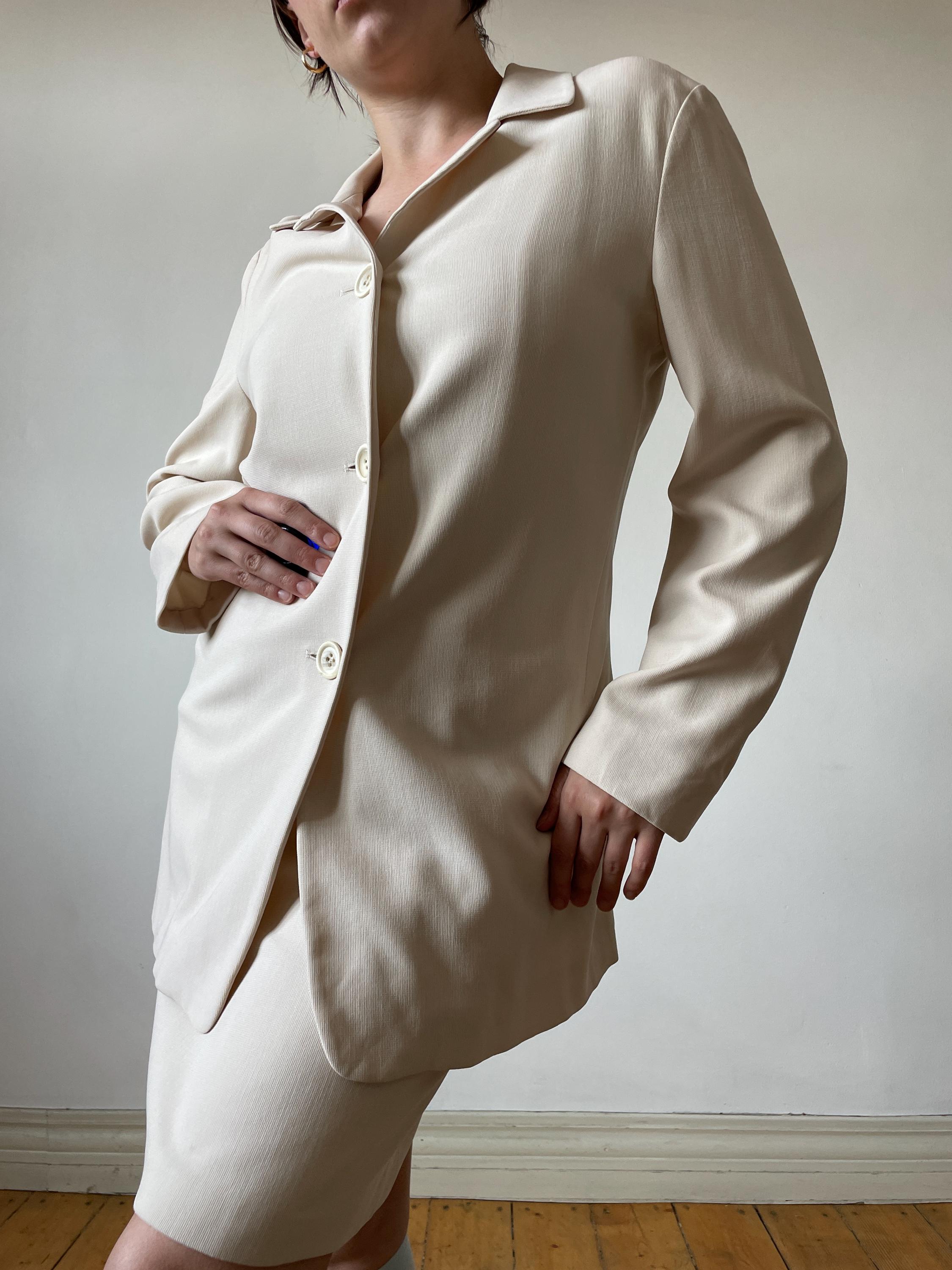 メーカー 一覧 Vintage JIL SANDER Suit | Ivory White Skirt Suit, Women's スーツ・フォーマル・ドレス