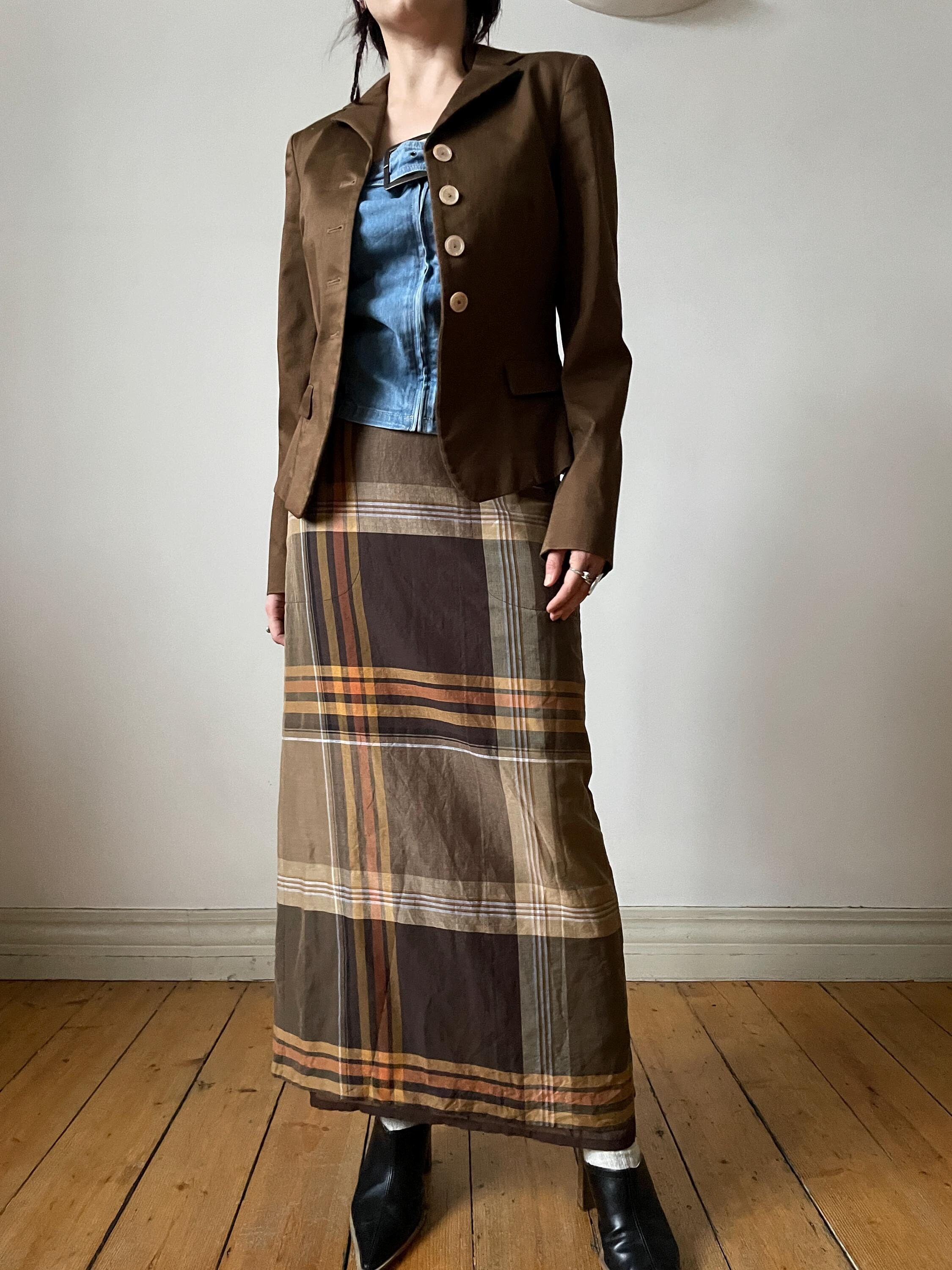 Burberry Maxi Skirt - Etsy