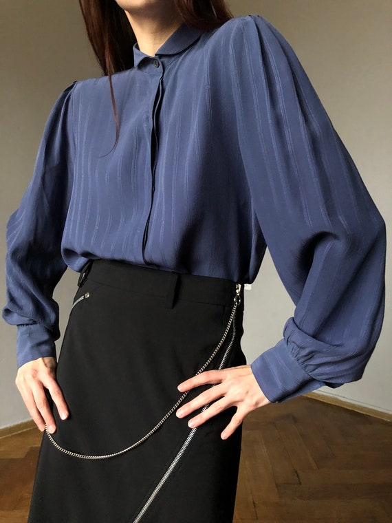 70s CHRISTIAN DIOR silk blouse | Vintage silk roma