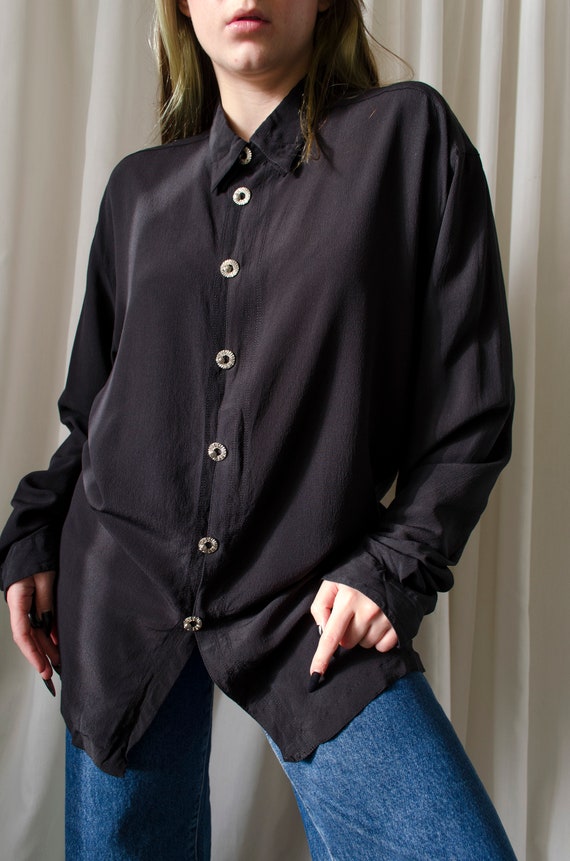 vintage GIANNI VERSACE blouse | Medusa buttons sh… - image 4