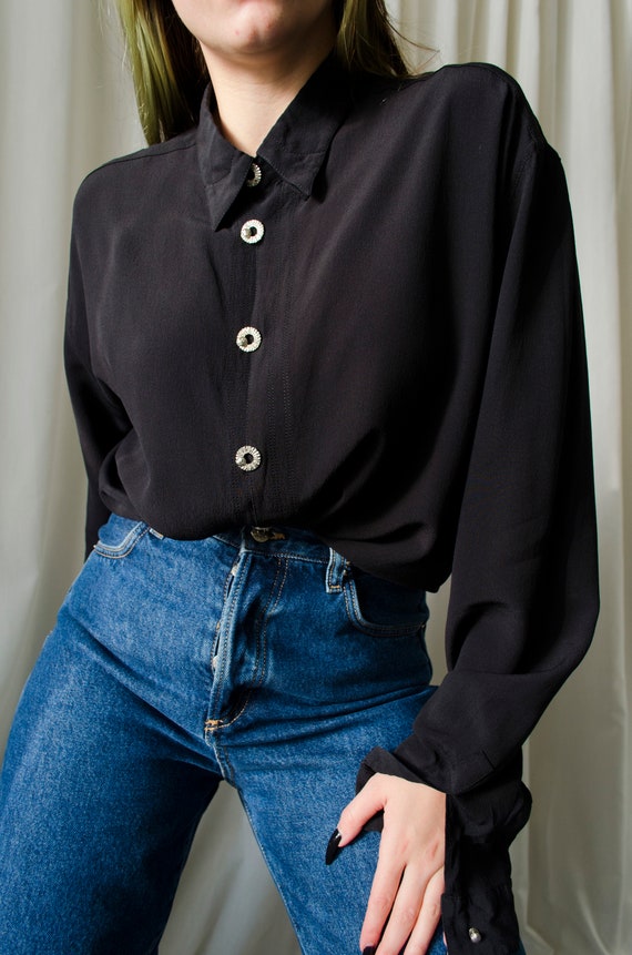 vintage GIANNI VERSACE blouse | Medusa buttons sh… - image 3