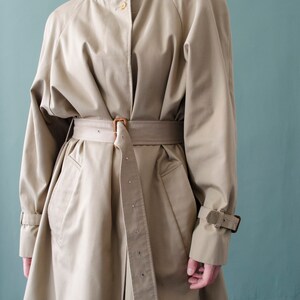 Vintage AQUASCUTUM Beige Trench Coat 80s Womens Belted Rain Coat ...