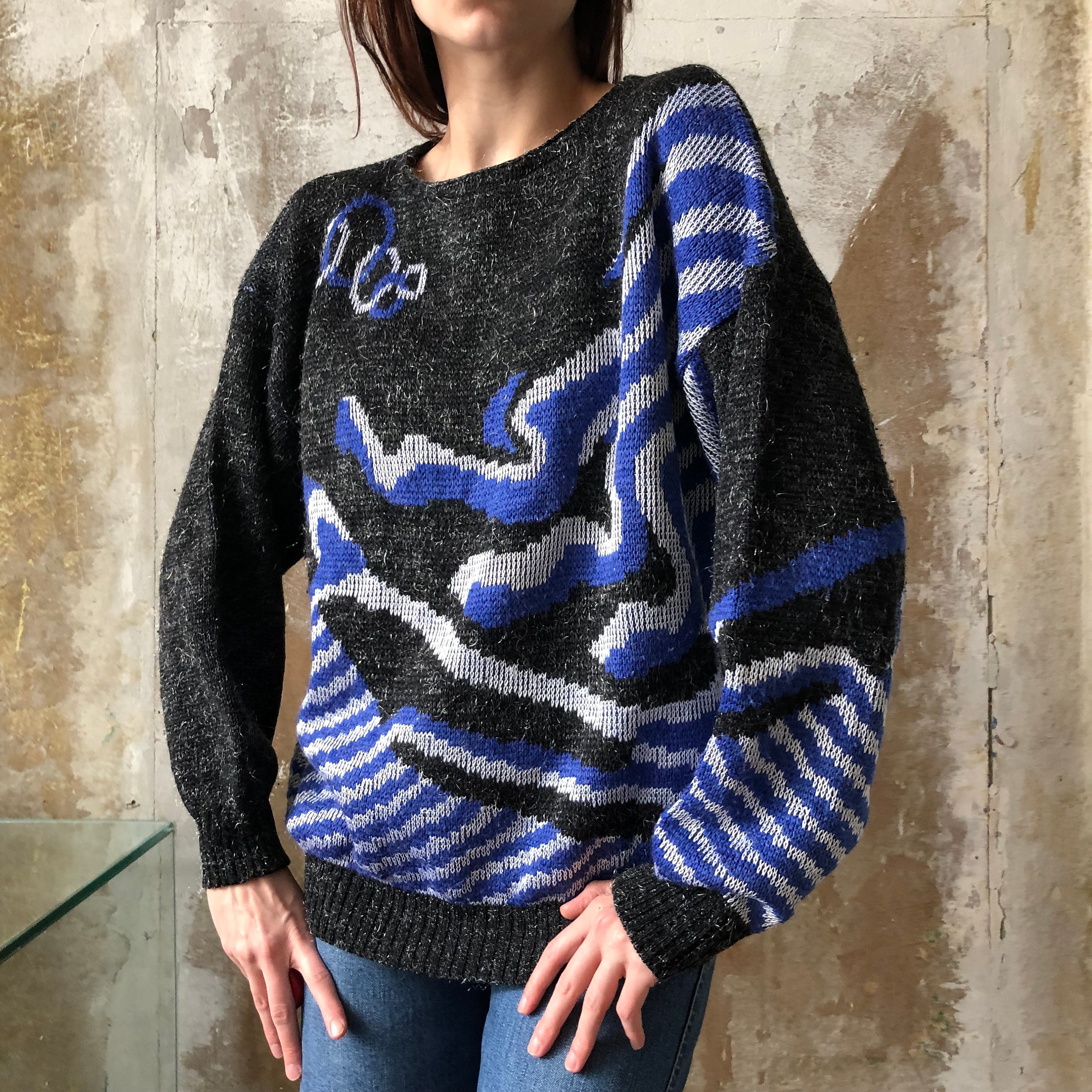 abstract knit jumper