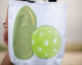 Pickle and Pickleball Tote Bag
