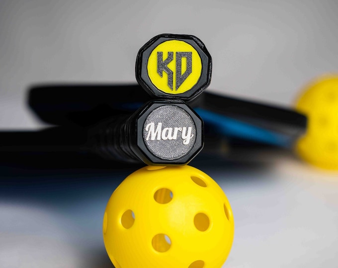 3D Custom Text Pickleball Paddle Butt Cap | RoyalRackets.com