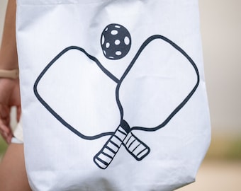 Minimalistic Pickleball Paddle Tote Bag