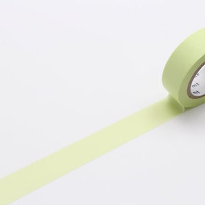| pastel lime washi tape MT Masking Tape, Green Washi Tape, Bullet Journal, Packing Tape, Craft Supplies, Scrapbooking,