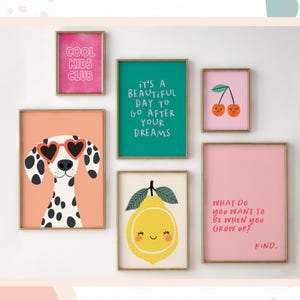GALERIJ MuurPRINT SET -6-Print | Esthetische kamerdecoratie tienermeisje | Motiverende en trendy muurkunst