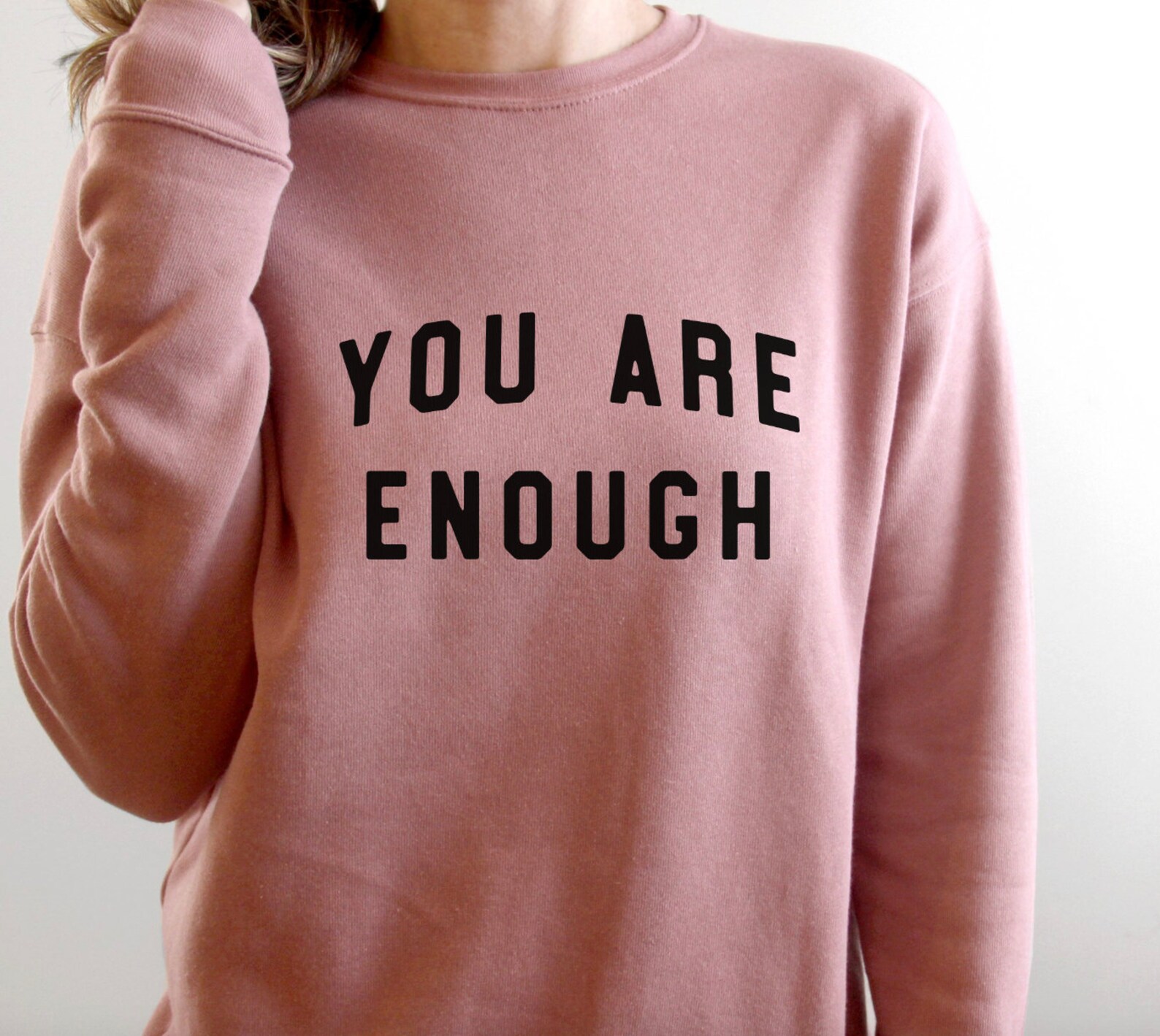 YOU ARE ENOUGH Sweatshirt Casual Sweater Working from Home | Etsy
