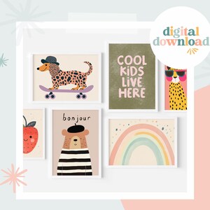 DIGITAL DOWNLOAD - 6-Print  | Aesthetic Teen Girl Room Decor | Motivational & Trendy Wall Art