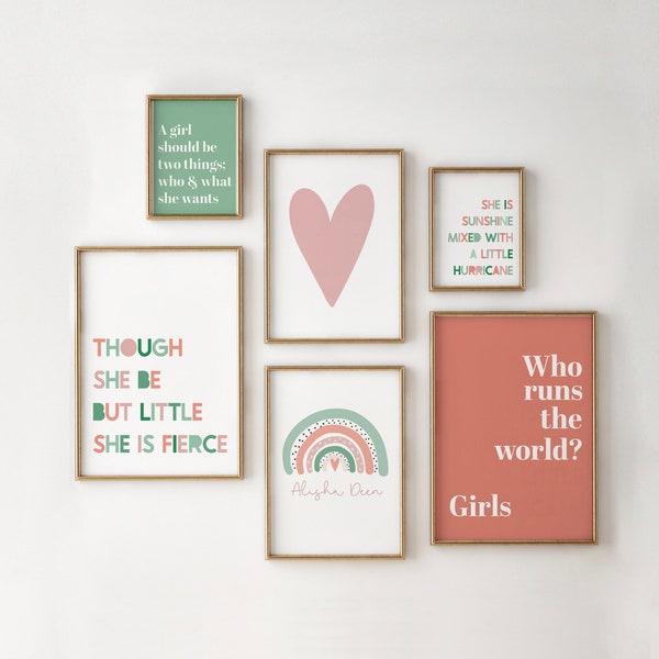 Coral Bedroom Decor Etsy