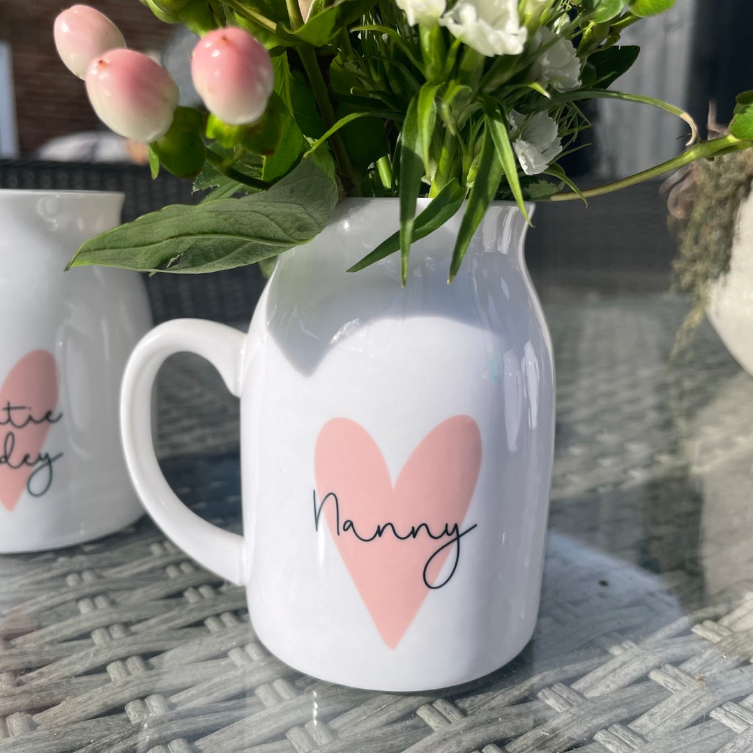 Personalised Milk Jug/small Vase Gift for Mum Gift for Nan Etsy UK