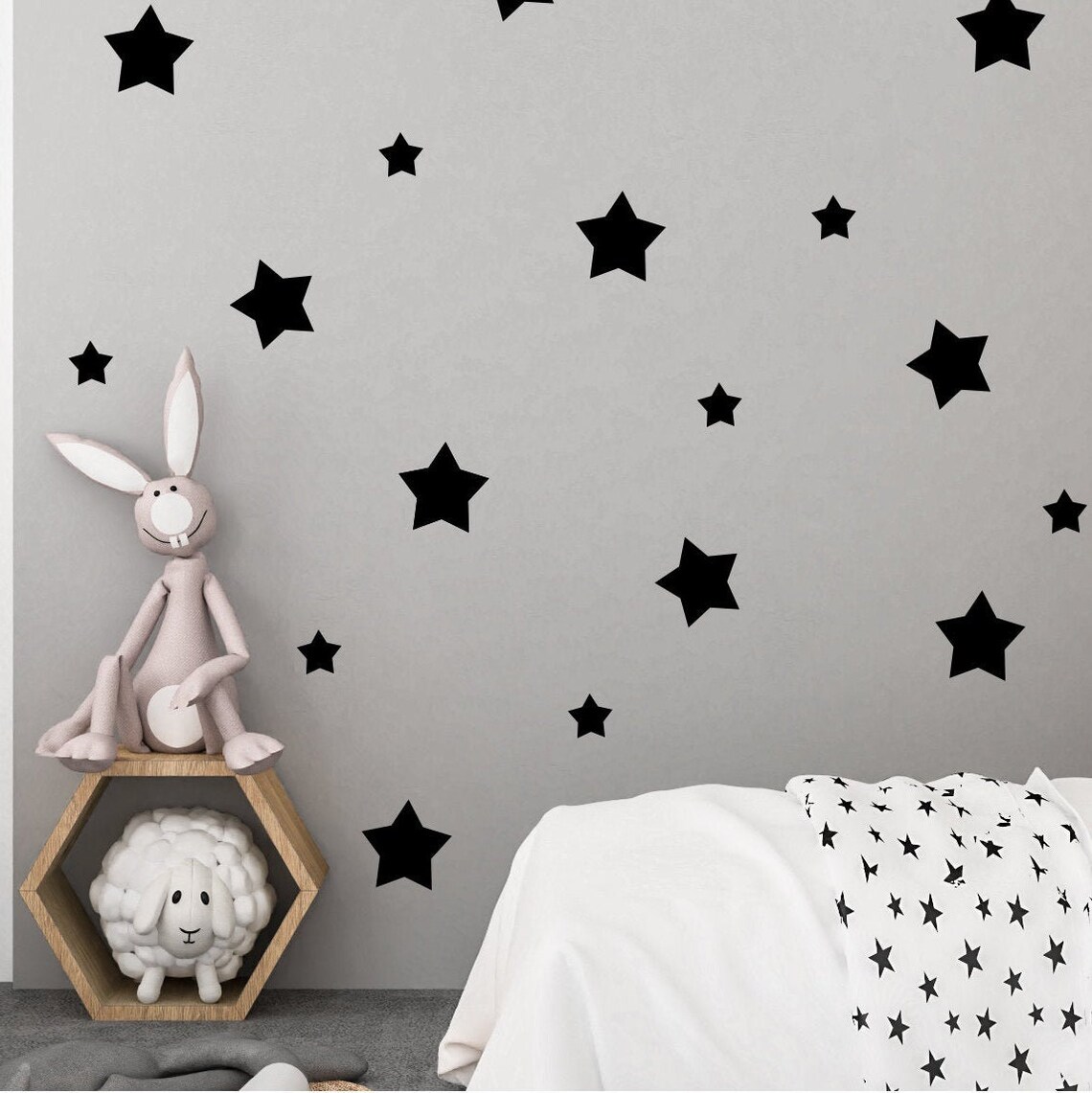 Star Wall Art Vinyl Stickers Star Stickers Bedroom Wall Etsy