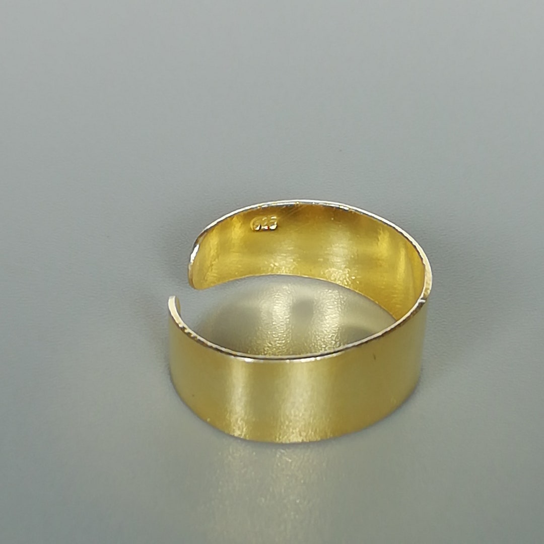 Gold Plated Toe Ring 6mm Toe Band Matte Gold Toe Ring Etsy