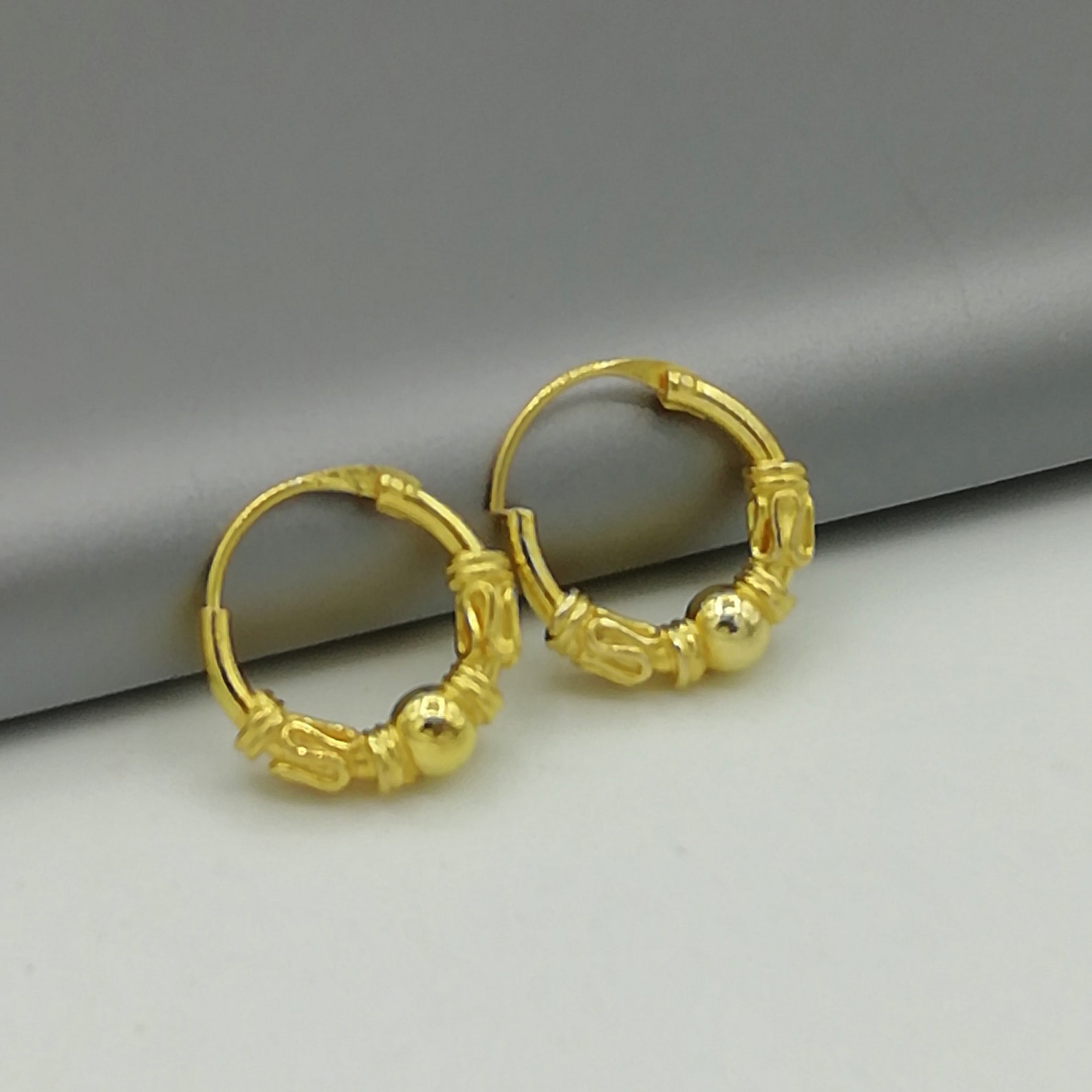 10 mm Bali hoops Small gold hoops Gold ear hoops Silver Etsy